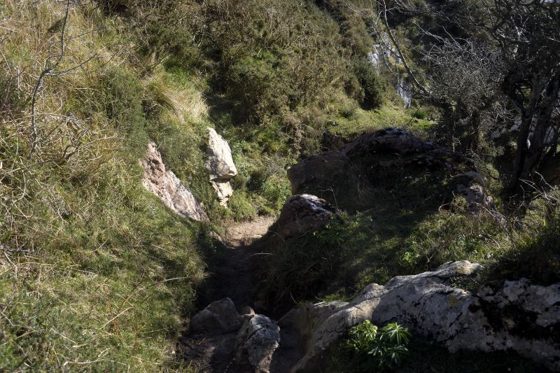 Inicio del sendero Les Llampes